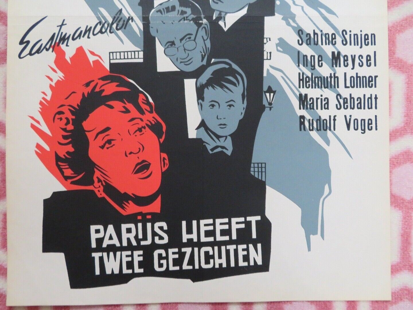 PARIS A DEUX VISAGES / Im sechsten Stock BELGIUM (21"x14") POSTER S SINJEN 1961 Movie posters