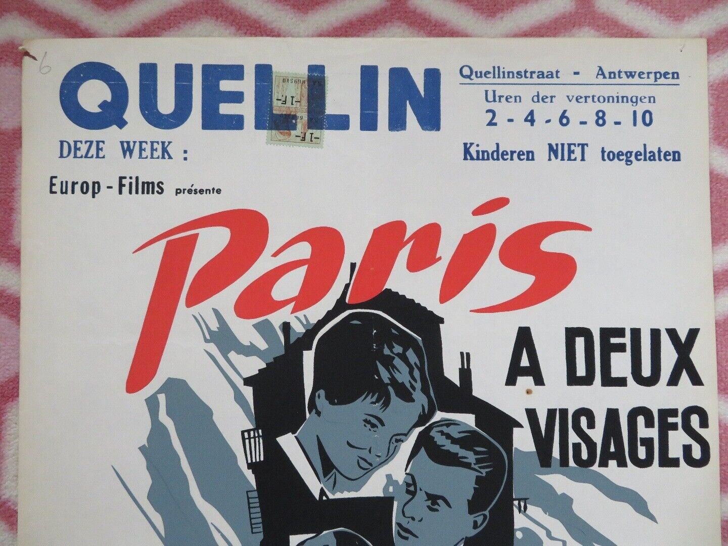 PARIS A DEUX VISAGES / Im sechsten Stock BELGIUM (21"x14") POSTER S SINJEN 1961 Movie posters