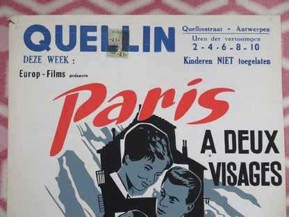 PARIS A DEUX VISAGES / Im sechsten Stock BELGIUM (21"x14") POSTER S SINJEN 1961 Movie posters