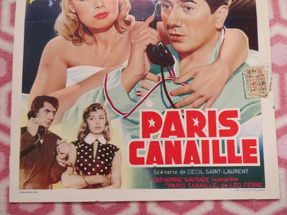 PARIS CANAILLE / Maid in Paris BELGIUM (19.5"x14.5") POSTER DANY ROBIN 1956 Movie posters