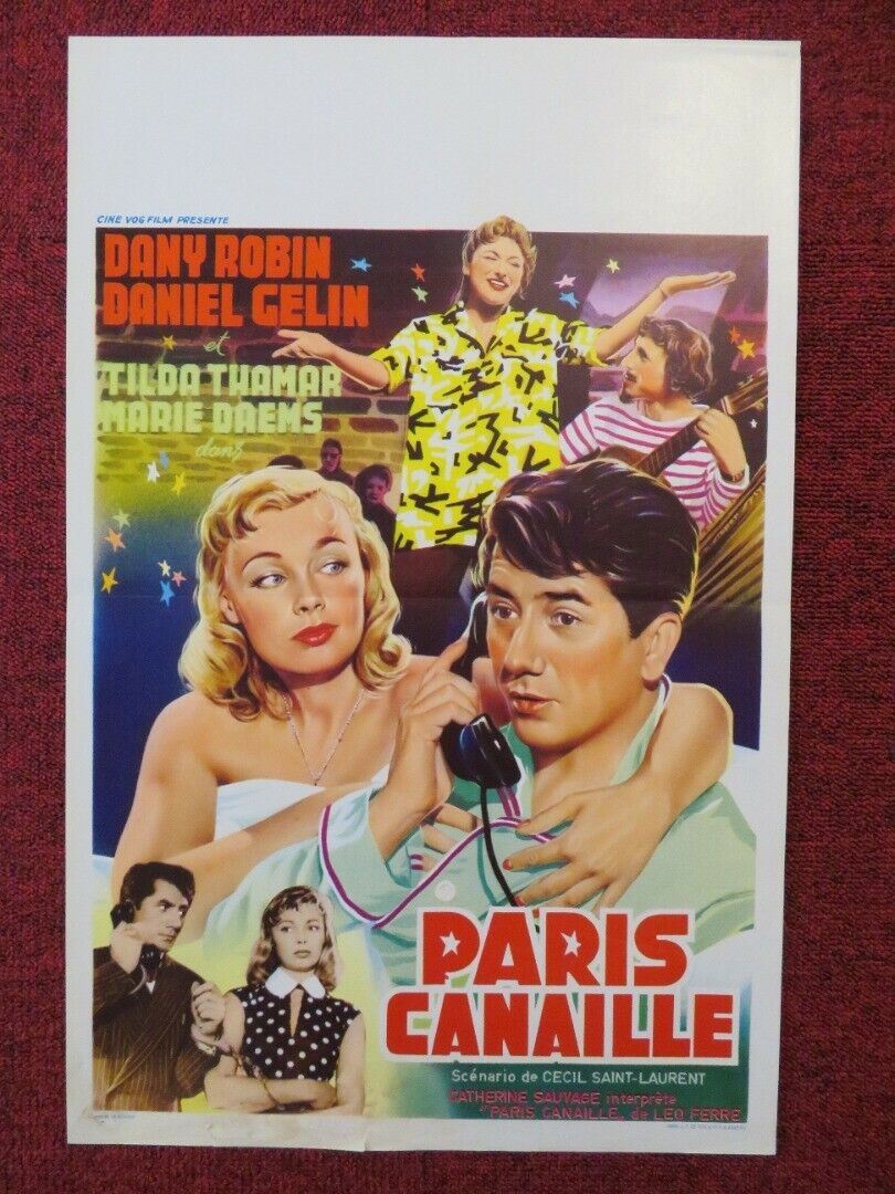 PARIS CANAILLE / MAID IN PARIS BELGIUM (21.5"x14") POSTER DANY ROBIN 1956 Movie posters