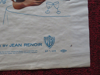 PARIS DOES STRANGE THINGS / ELENA AND HER MEN FOLDED US ONE SHEET POSTER 1957 - Rendezvous Cinema