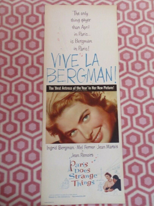 PARIS DOES STRANGE THINGS / Elena and Her Men US INSERT (14"x 36") POSTER 1956 Movie posters