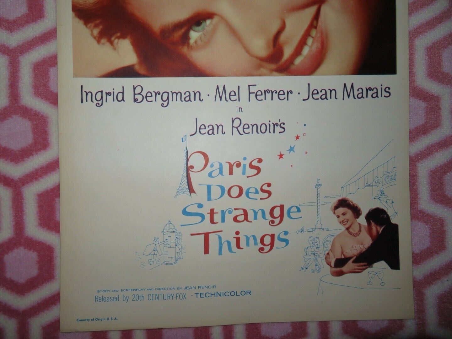 PARIS DOES STRANGE THINGS / Elena and Her Men US INSERT (14"x 36") POSTER 1956 Movie posters