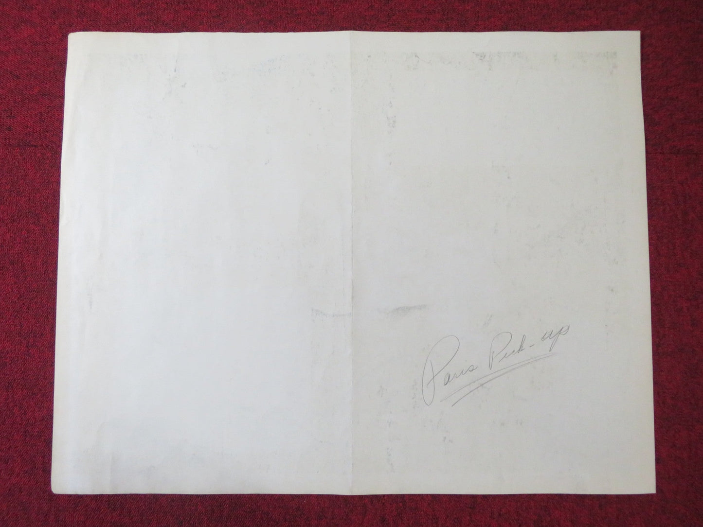 PARIS PICK - UP HALF SHEET (22"x 28") POSTER ROBERT HOSSEIN LEA MASSARI 1962 Rendezvous Cinema Movie posters