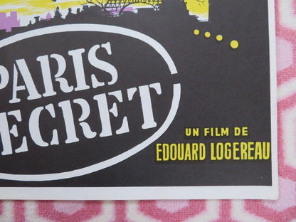 PARIS SECRET BELGIUM (17"x 24") POSTER EDOUARD LOGEREAU 1965 Movie posters