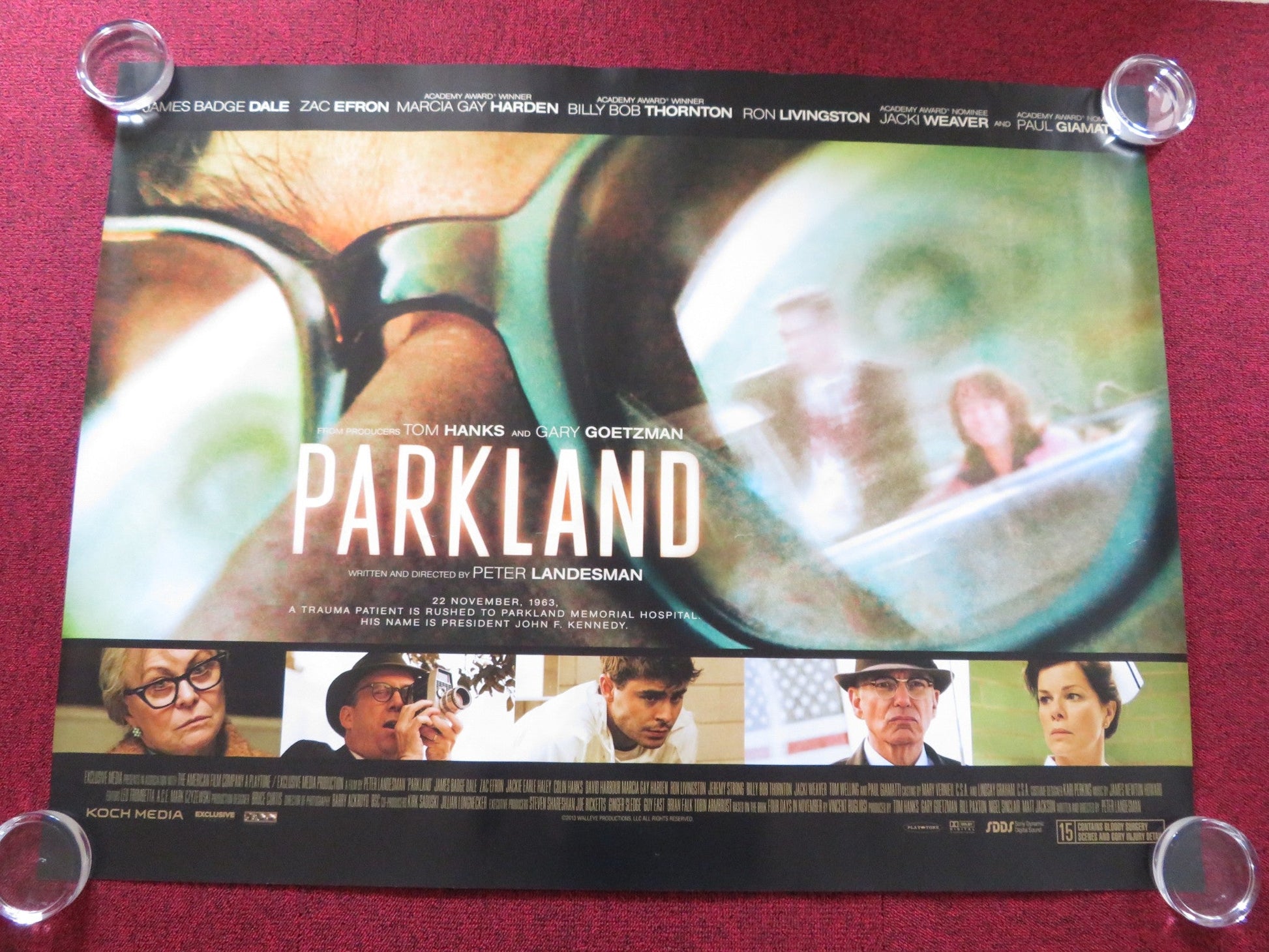 PARKLAND UK QUAD ROLLED POSTER ZAC EFRON BILLY BOB THORNTON 2013 Rendezvous Cinema Movie posters