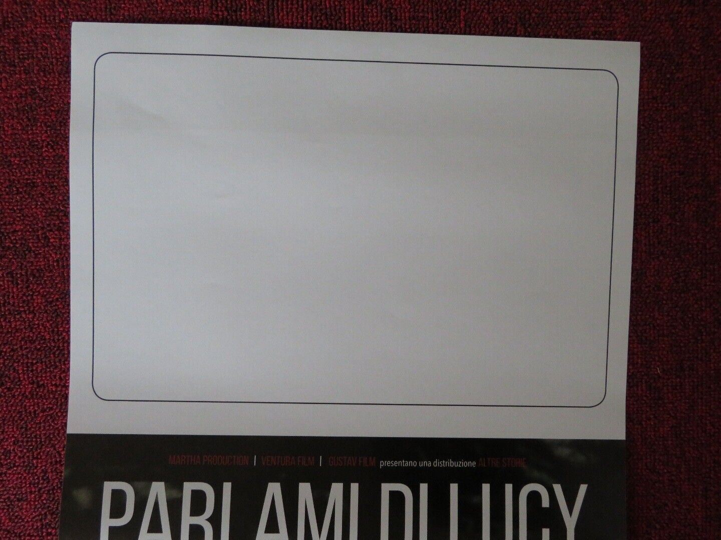 PARLAMI DI LUCY / eyes shut ITALIAN LOCANDINA (27.5"x12.5") POSTER A LISK 2017 - Rendezvous Cinema