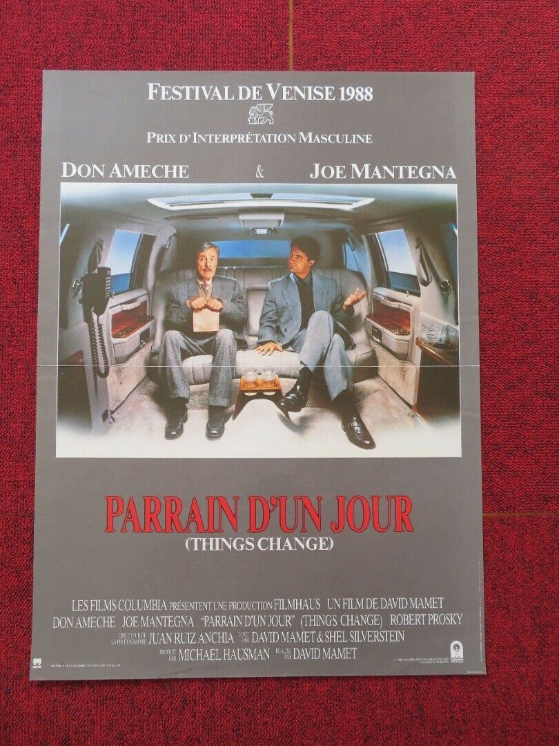 Parrain d'un jour/ THINGS CHANGE FRENCH (15"x 21") POSTER DON AMECHE 1988 Movie posters