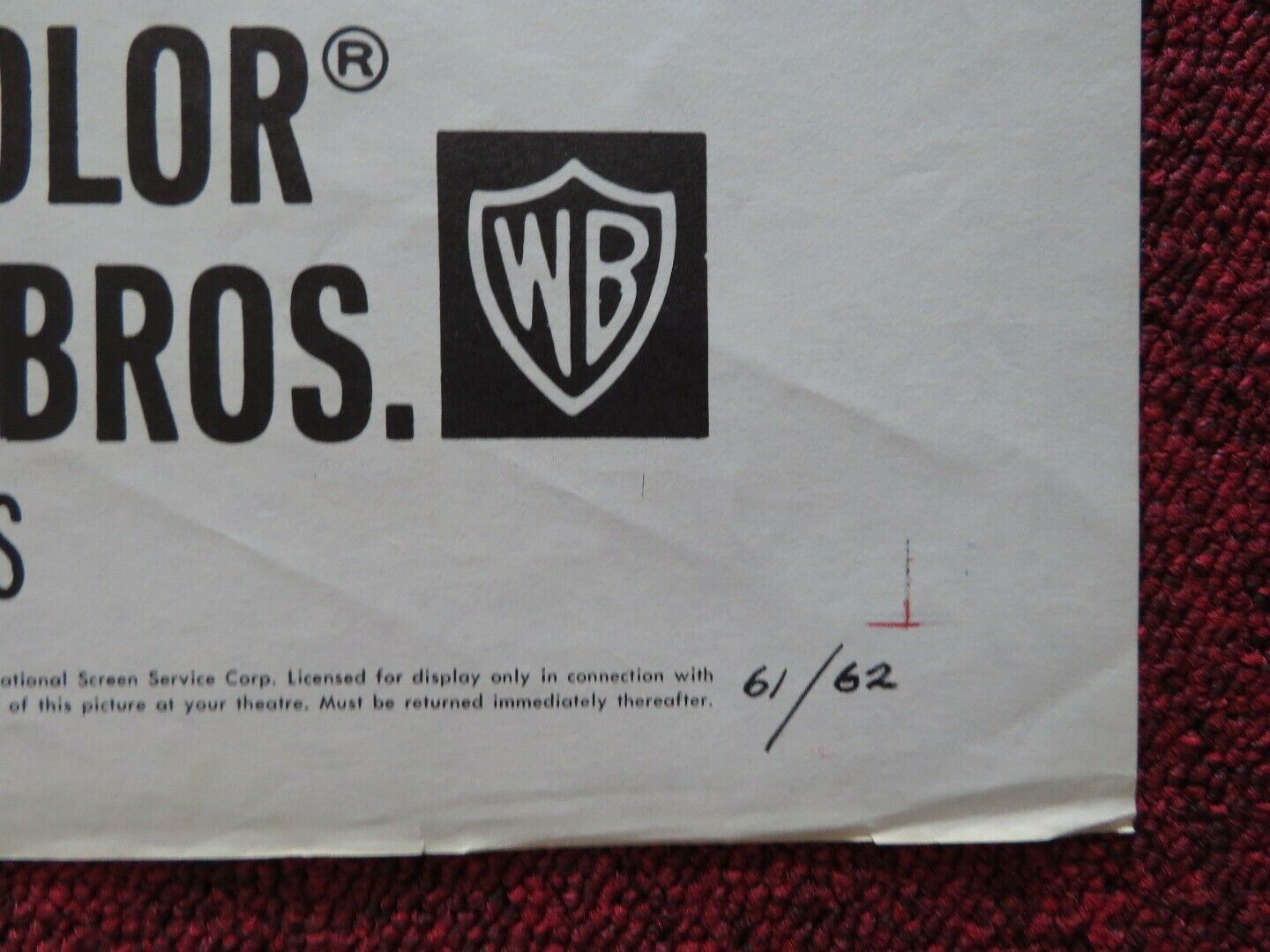 PARRISH FOLDED US ONE SHEET POSTER TROY DONAHUE CLAUDETTE COLBERT 1961 Movie posters