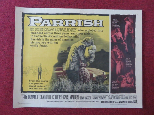 PARRISH US HALF SHEET (22"x 28") POSTER TROY DONAHUE KARL MALDEN 1961 - Rendezvous Cinema