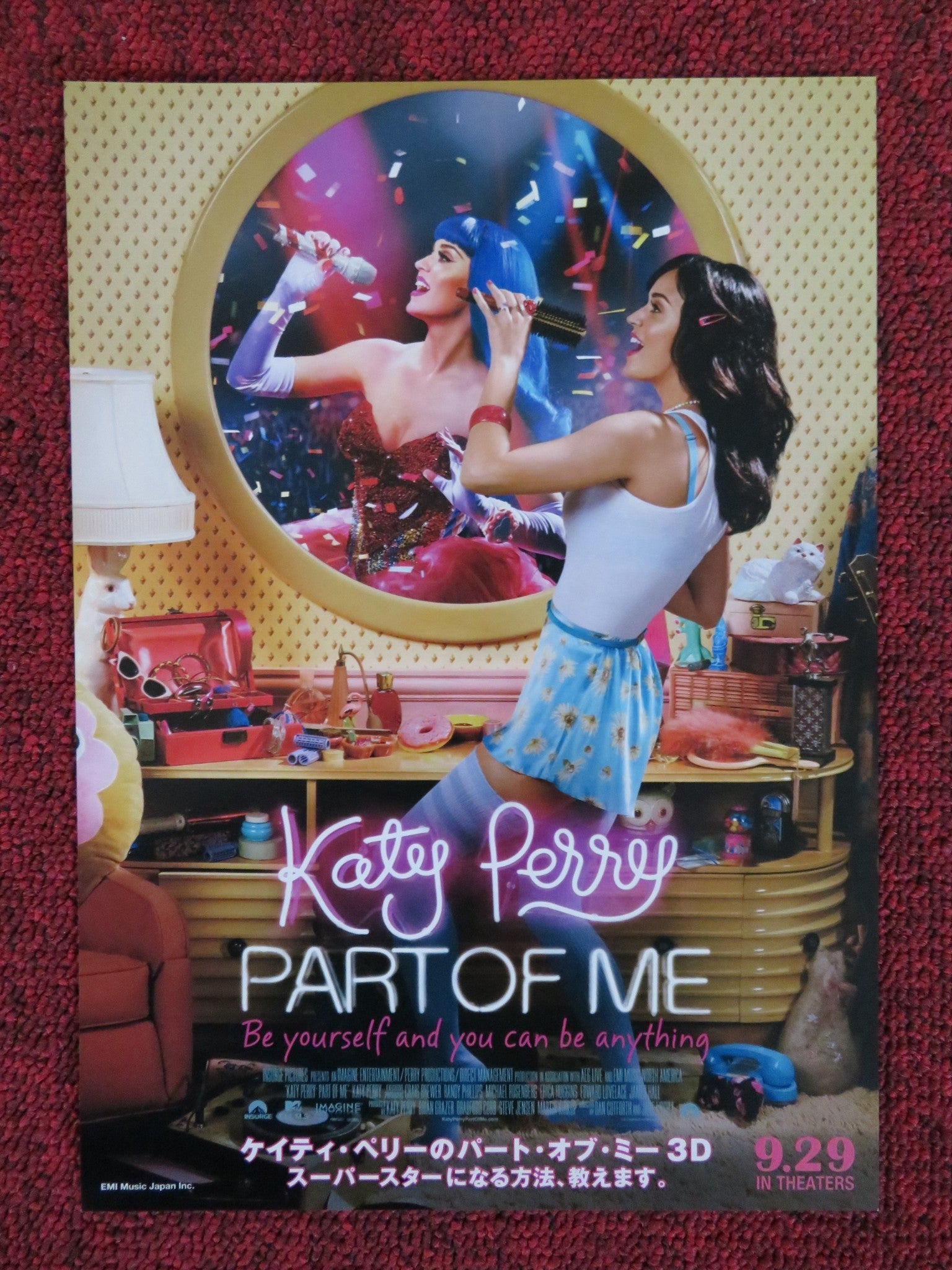 PART OF ME JAPANESE CHIRASHI (B5) POSTER KATY PERRY ADELE LAY GAGA 2012 Rendezvous Cinema Movie posters