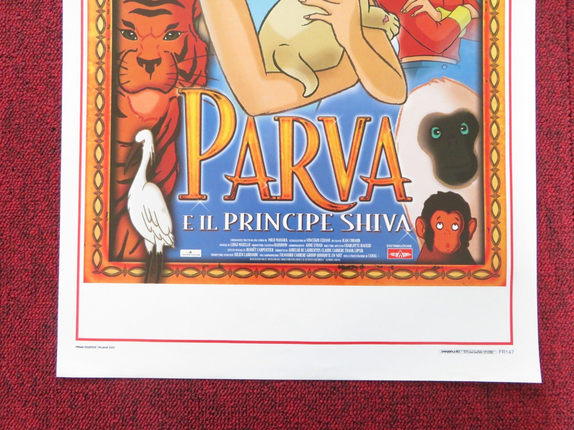 PARVA E IL PRINCIPE SHIVA ITALIAN LOCANDINA POSTER ANDRE DUSSOLLIER 2003 Rendezvous Cinema Movie posters