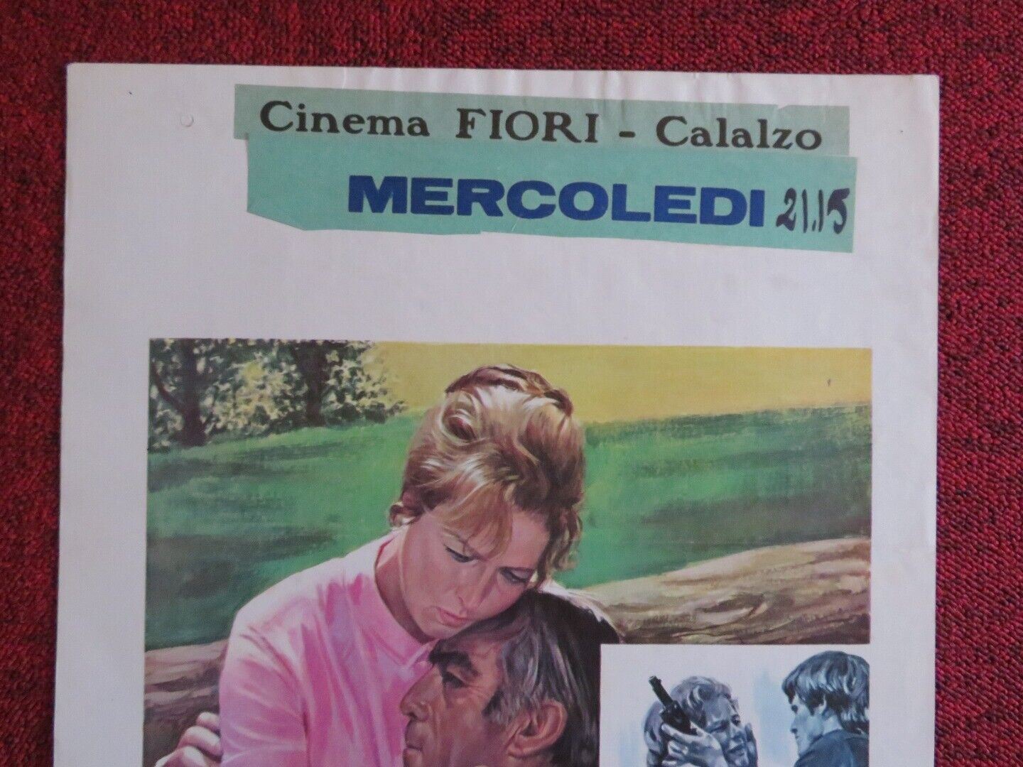 PASSEGGIATA SOTTO LA PIOGGIA DI PRIMA ITALIAN LOCANDINA (27.5"x13") POSTER '70 Movie posters