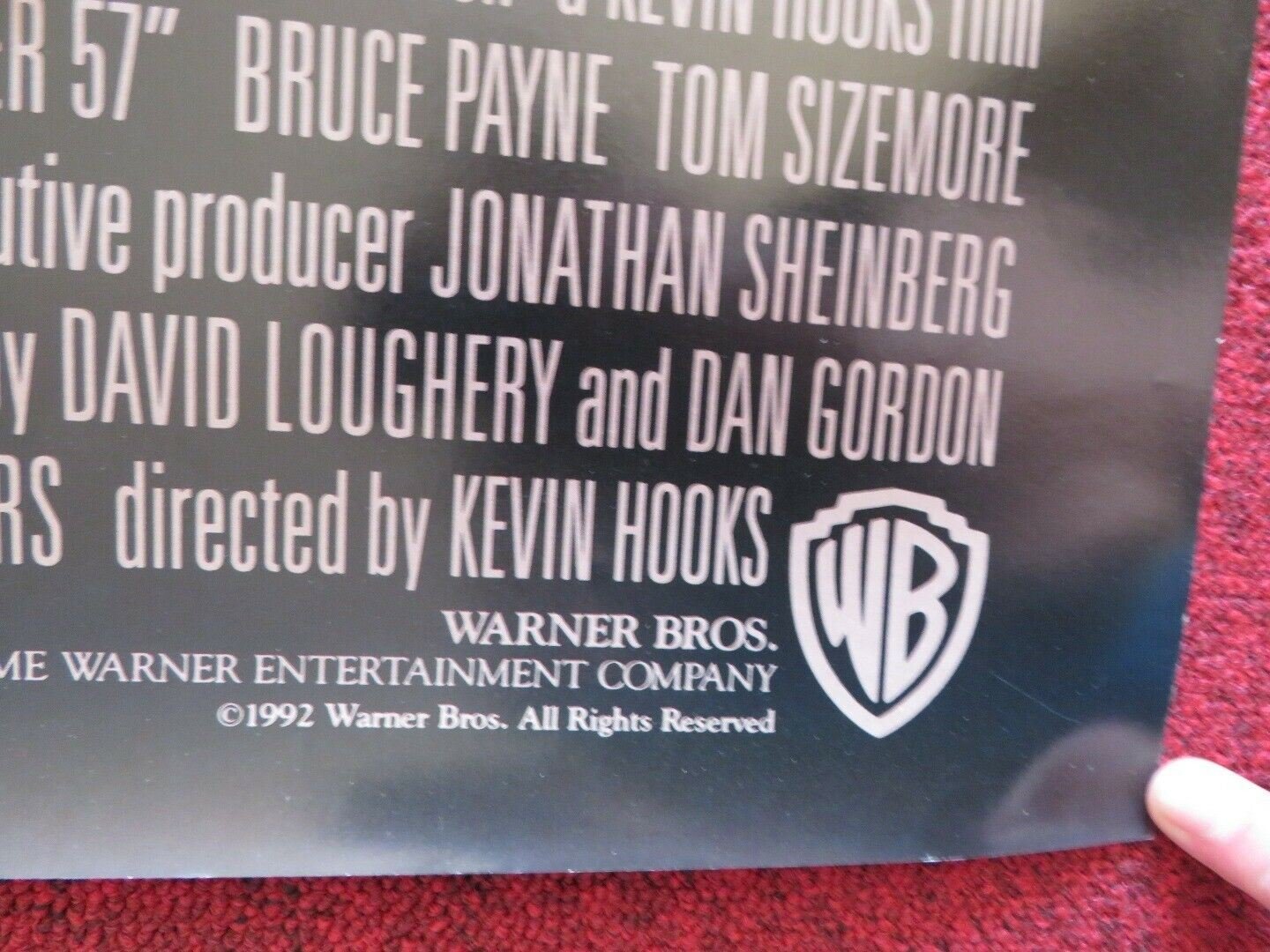 PASSENGER 57 US ONE SHEET ROLLED POSTER WESLEY SNIPES TOM SIZEMORE 1992 Movie posters