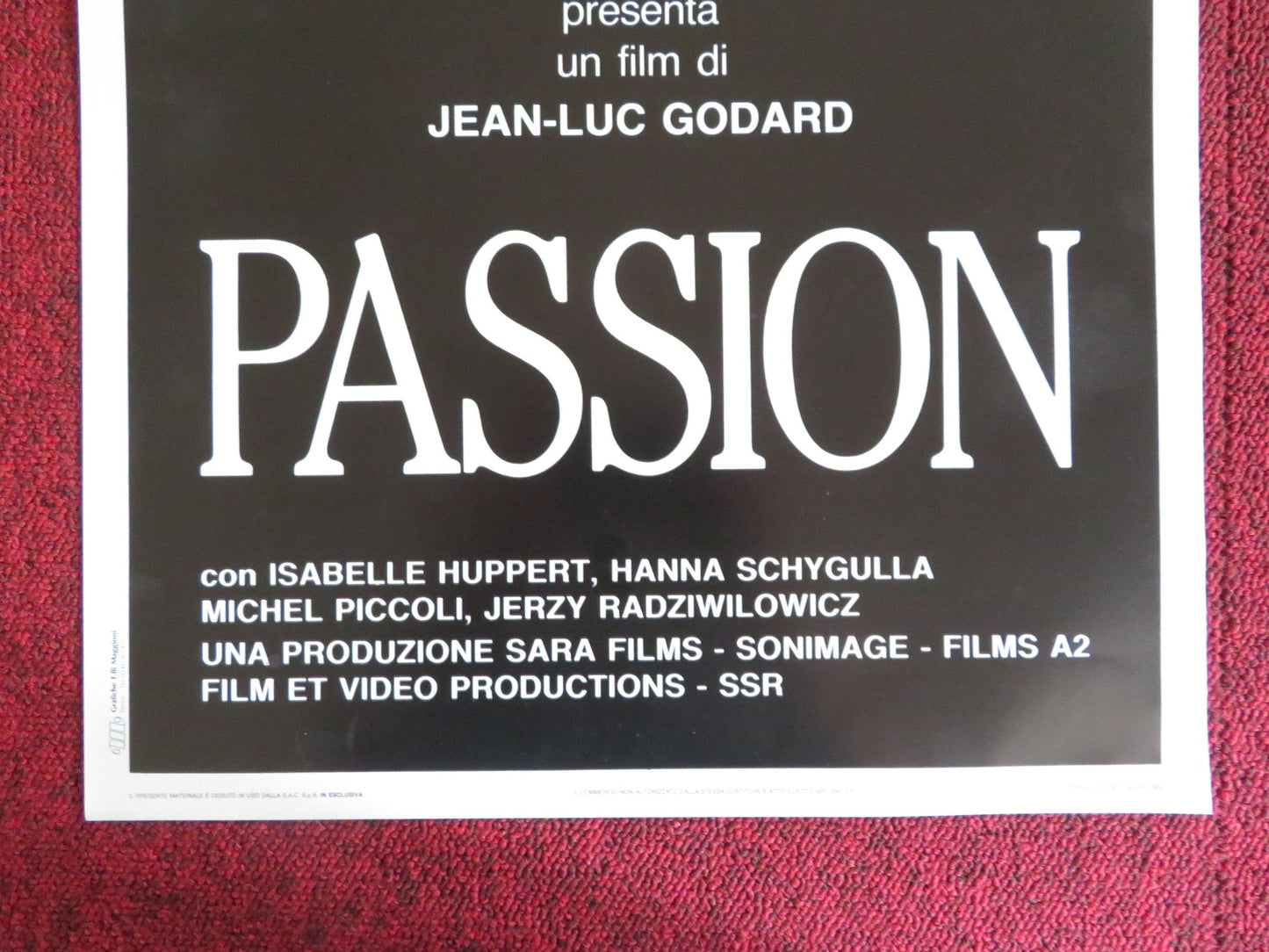 PASSION ITALIAN LOCANDINA POSTER ISABELLE HUPPERT HANNA SCHYGULLA 1983 Rendezvous Cinema Movie posters