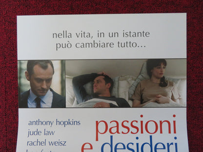 PASSIONI E DESIDERI ITALIAN LOCANDINA POSTER JUDE LAW ANTHONY HOPKINS 2011 Rendezvous Cinema Movie posters