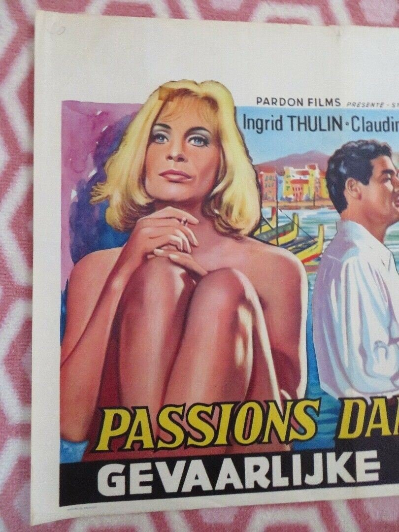 PASSIONS DANGEREUSES / GAMES OF DESIRE BELGIUM (19"x 15") POSTER I.THULIN 1964 Movie posters