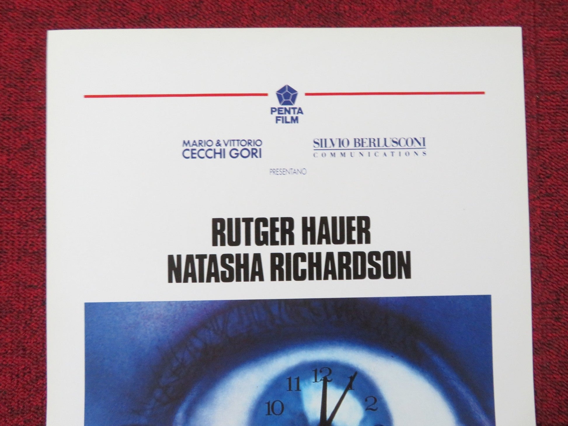 PAST MIDNIGHT ITALIAN LOCANDINA POSTER RUTGER HAUER NATASHA RICHARDSON 1992 Rendezvous Cinema Movie posters