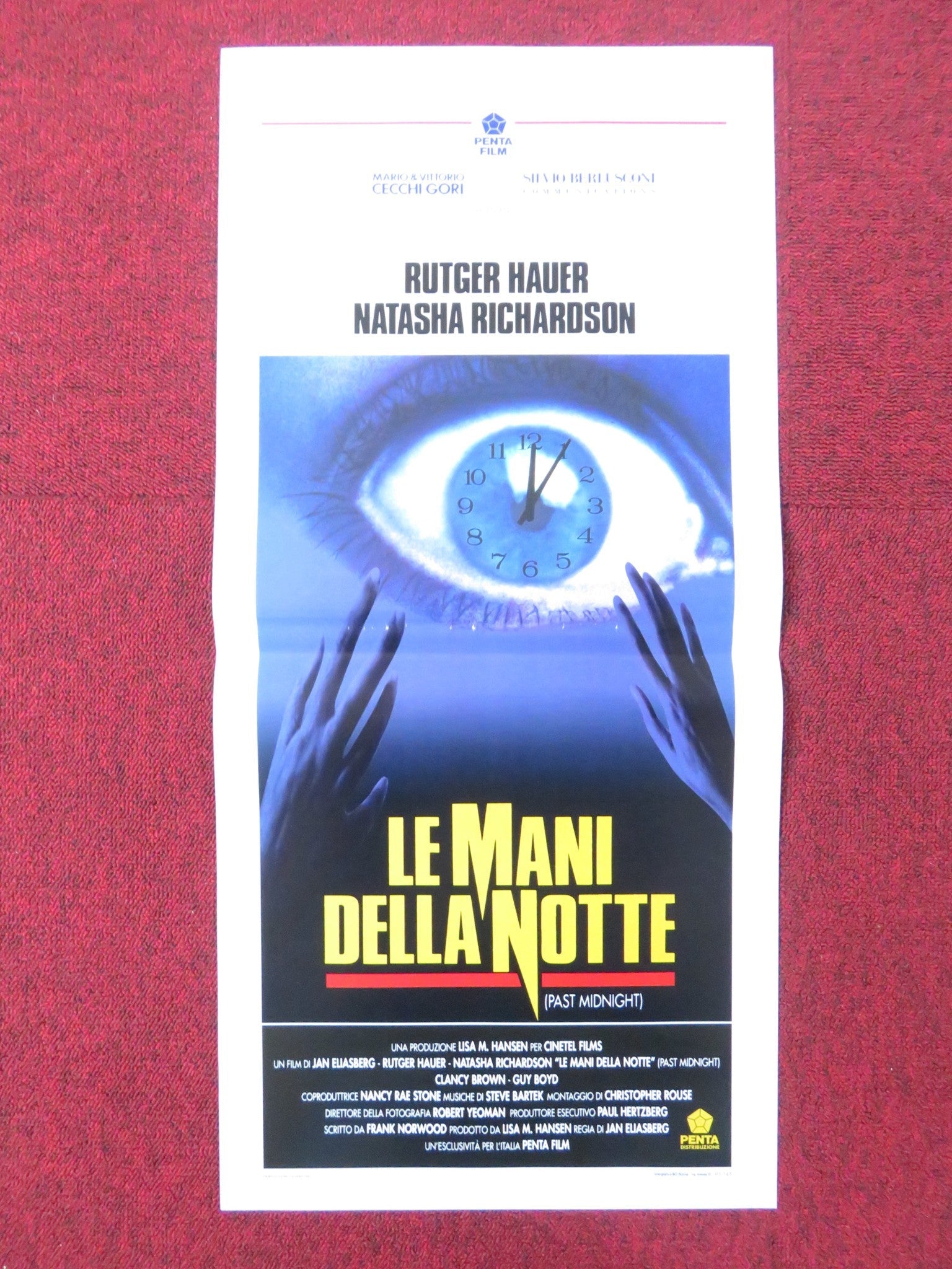 PAST MIDNIGHT ITALIAN LOCANDINA POSTER RUTGER HAUER NATASHA RICHARDSON 1992 Rendezvous Cinema Movie posters