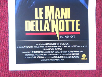PAST MIDNIGHT ITALIAN LOCANDINA POSTER RUTGER HAUER NATASHA RICHARDSON 1992 Rendezvous Cinema Movie posters
