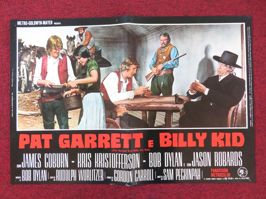 PAT GARRETT AND BILLY THE KID - A ITALIAN FOTOBUSTA POSTER JAMES COBURN 1973 Rendezvous Cinema Movie posters