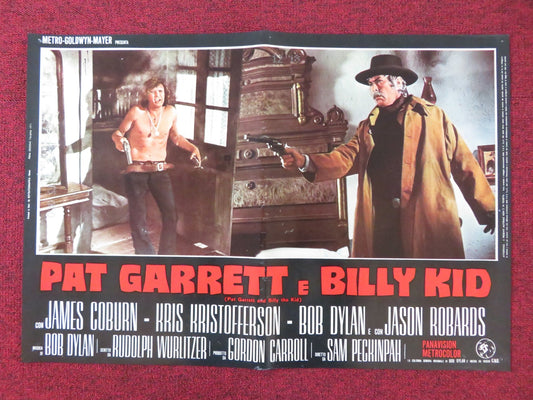 PAT GARRETT AND BILLY THE KID - D ITALIAN FOTOBUSTA POSTER JAMES COBURN 1973 Rendezvous Cinema Movie posters