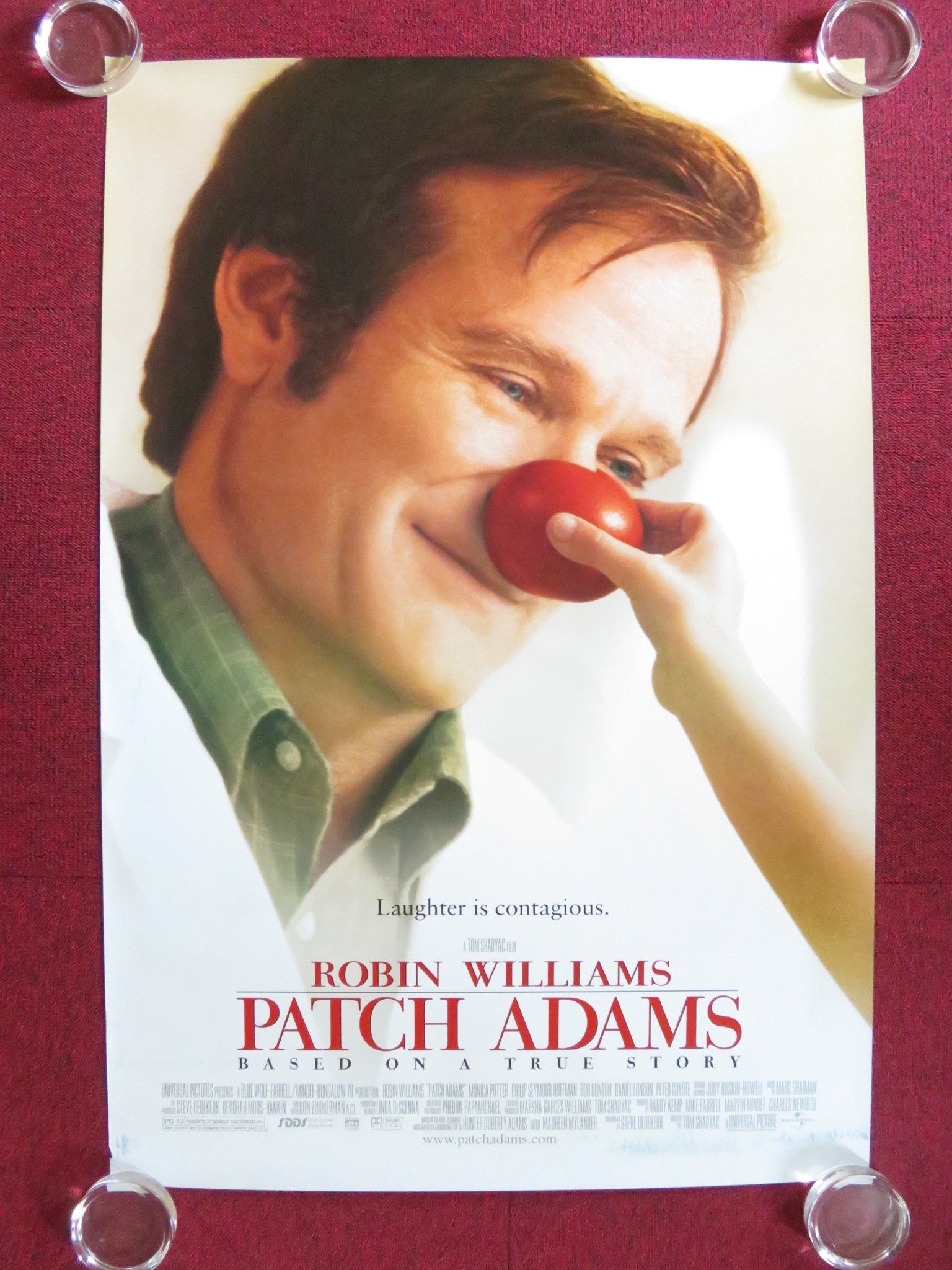 PATCH ADAMS US ONE SHEET ROLLED POSTER ROBIN WILLIAMS SEYMOUR HOFFMAN 1998 Rendezvous Cinema Movie posters