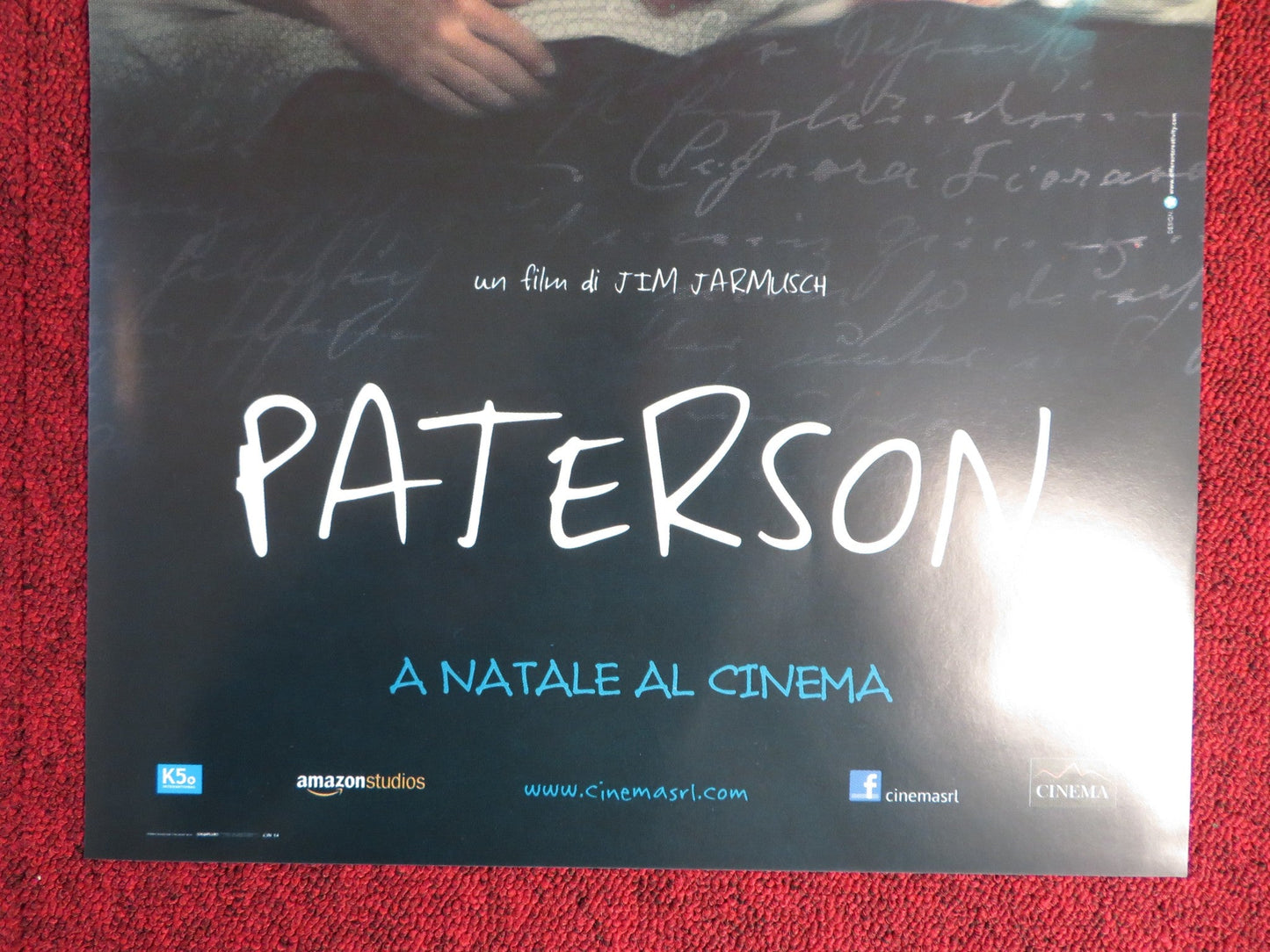 PATERSON ITALIAN LOCANDINA POSTER ADAM DRIVER GOLSHIFTEH FARAHANI 2016 Rendezvous Cinema Movie posters