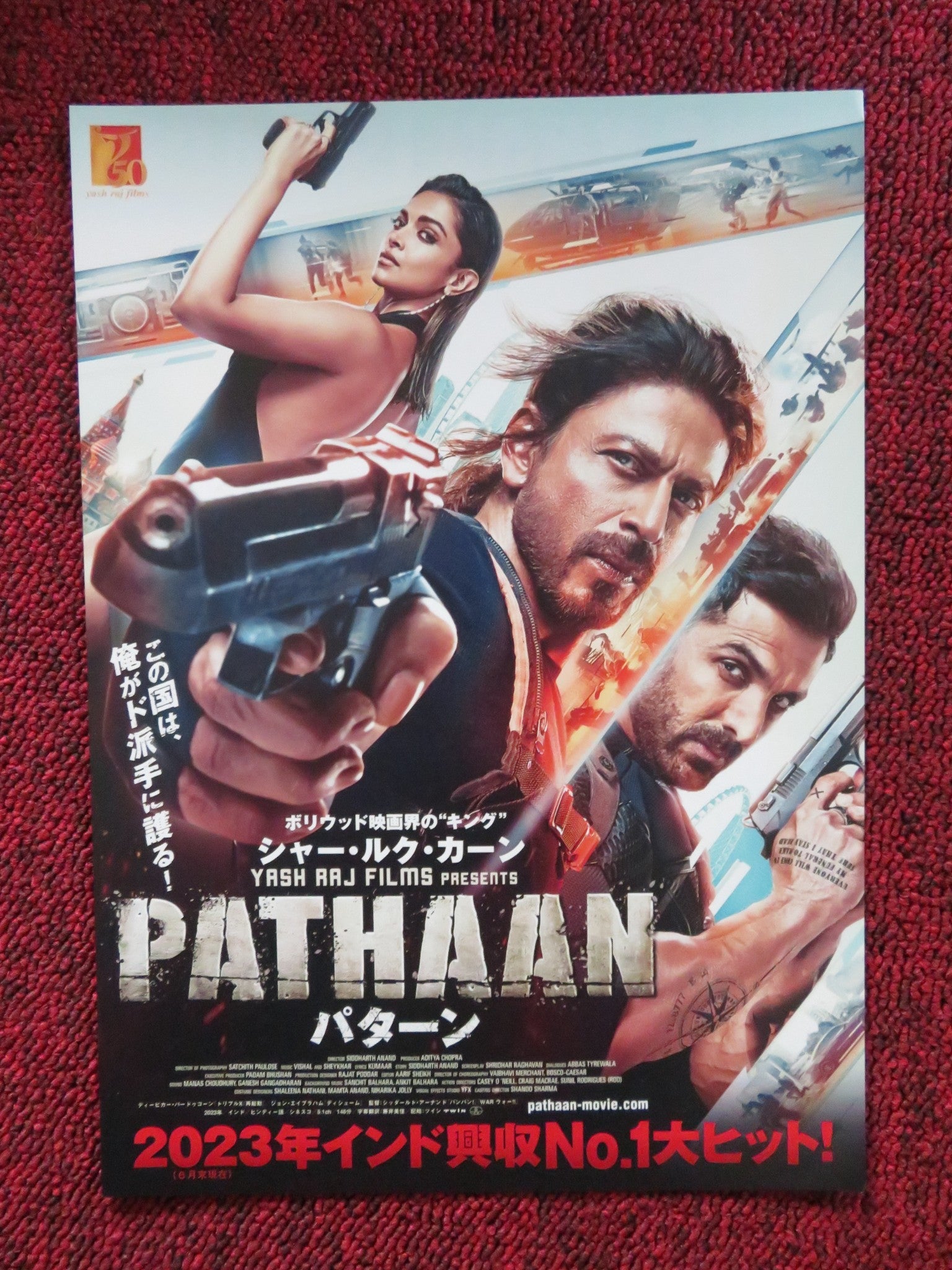 PATHAAN JAPANESE CHIRASHI (B5) POSTER SHAH RUKH KHAN DEEPIKA PADUKONE 2023 Rendezvous Cinema Movie posters