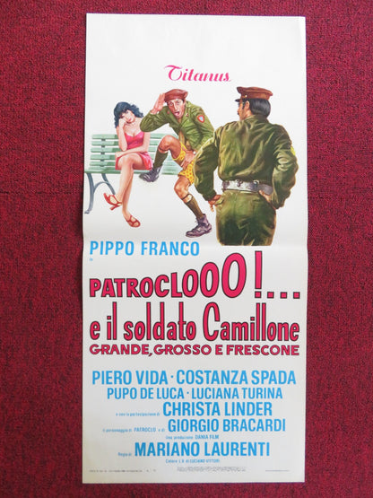 PATROCLOOO!... E IL SOLDATO CAMILLONE, GRANDE... ITALIAN LOCANDINA POSTER 1973 Rendezvous Cinema Movie posters