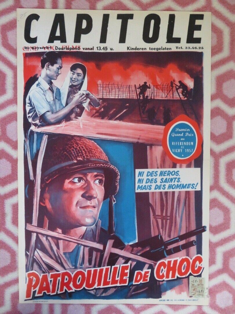 PATROUILLE DE CHOC/ Shock Patrol BELGIUM (21"x14") POSTER ALAIN BOUVETTE 1957 Movie posters