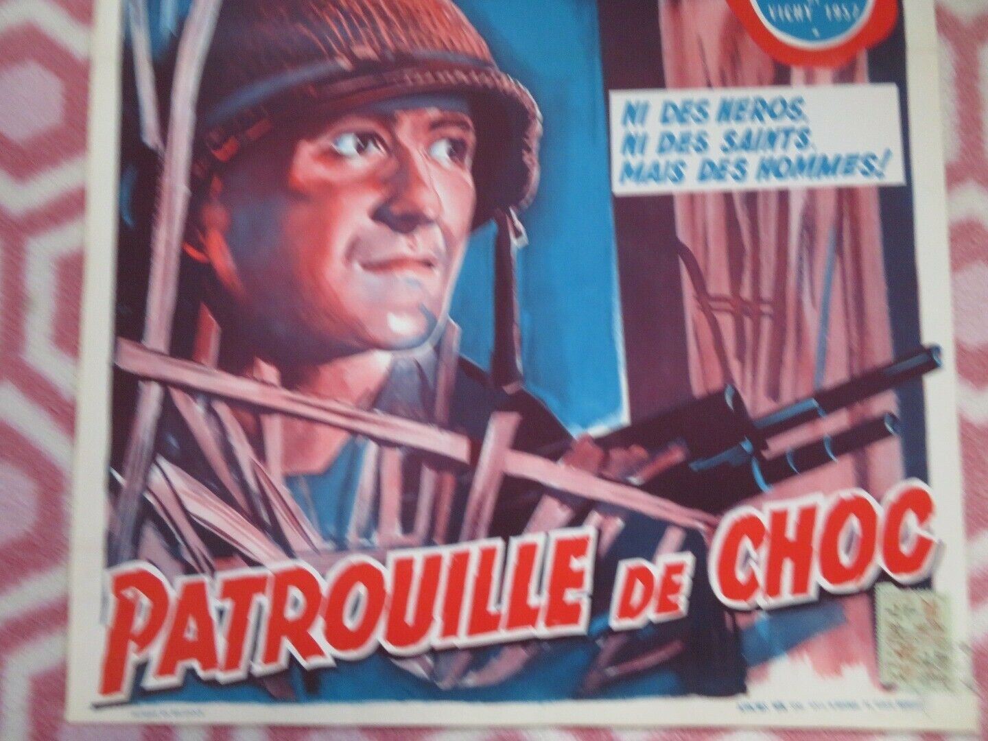 PATROUILLE DE CHOC/ Shock Patrol BELGIUM (21"x14") POSTER ALAIN BOUVETTE 1957 Movie posters