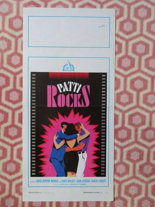 PATTI ROCKS ITALIAN LOCANDINA (27.5"x13") POSTER CHRIS MULKRY JOHN JENKINS 1989 Movie posters