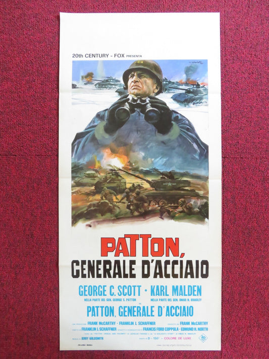 PATTON ITALIAN LOCANDINA POSTER GEORGE C. SCOTT KARL MALDEN 1970 Rendezvous Cinema Movie posters