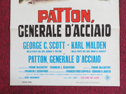 PATTON ITALIAN LOCANDINA POSTER GEORGE C. SCOTT KARL MALDEN 1970 Rendezvous Cinema Movie posters