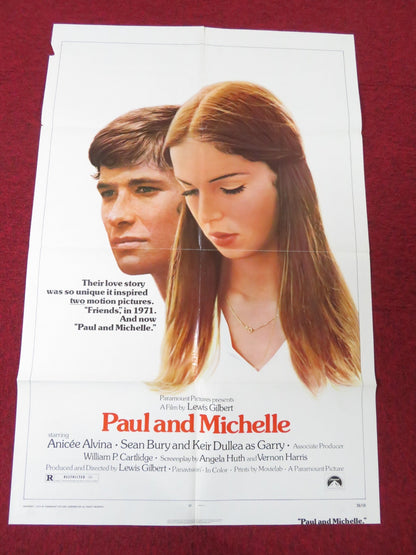 PAUL AND MICHELLE FOLDED US ONE SHEET POSTER ANICEE ALVINA SEAN BURY 1974 Rendezvous Cinema Movie posters