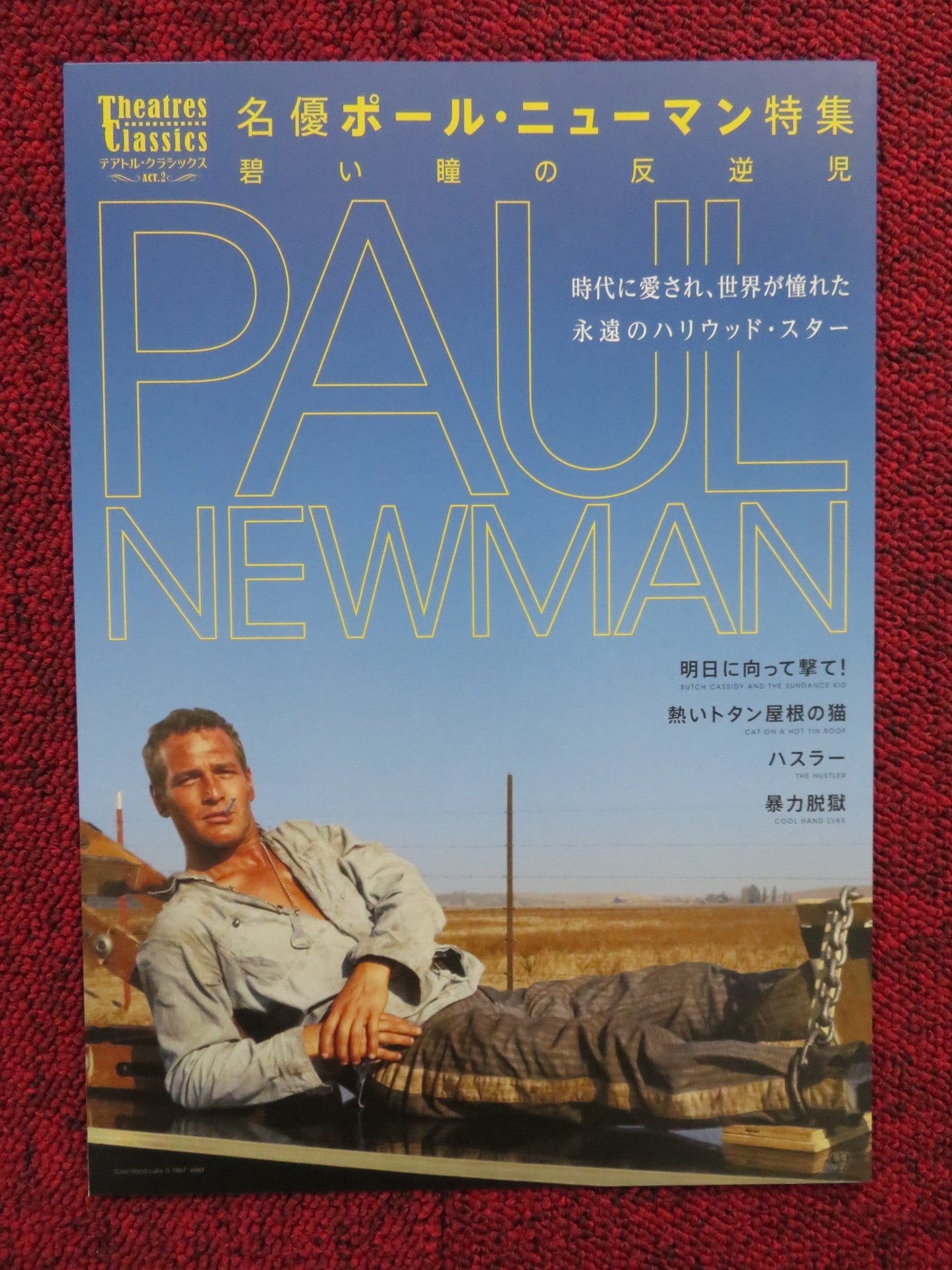 PAUL NEWMAN: THEATRE CLASSICS: COOL HAND LUKE JAPANESE CHIRASHI (B5) POSTER 2022 Rendezvous Cinema Movie posters