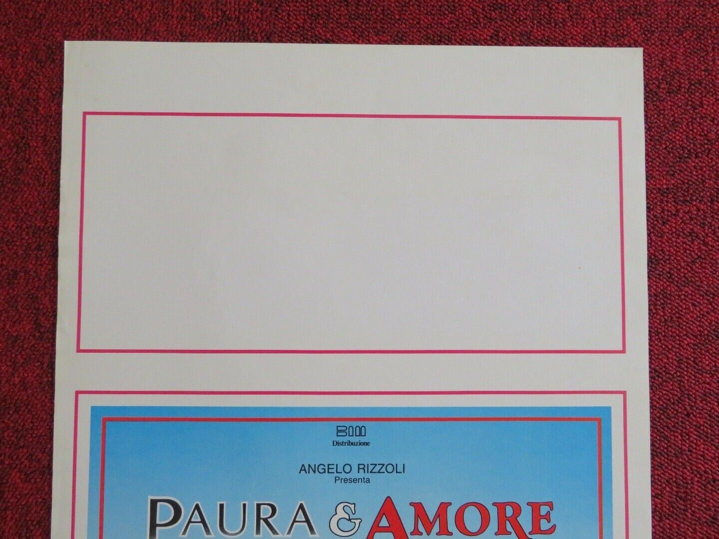 PAURA & AMORE / Three Sisters ITALIAN LOCANDINA (27.5"x13") POSTER 1988 Movie posters