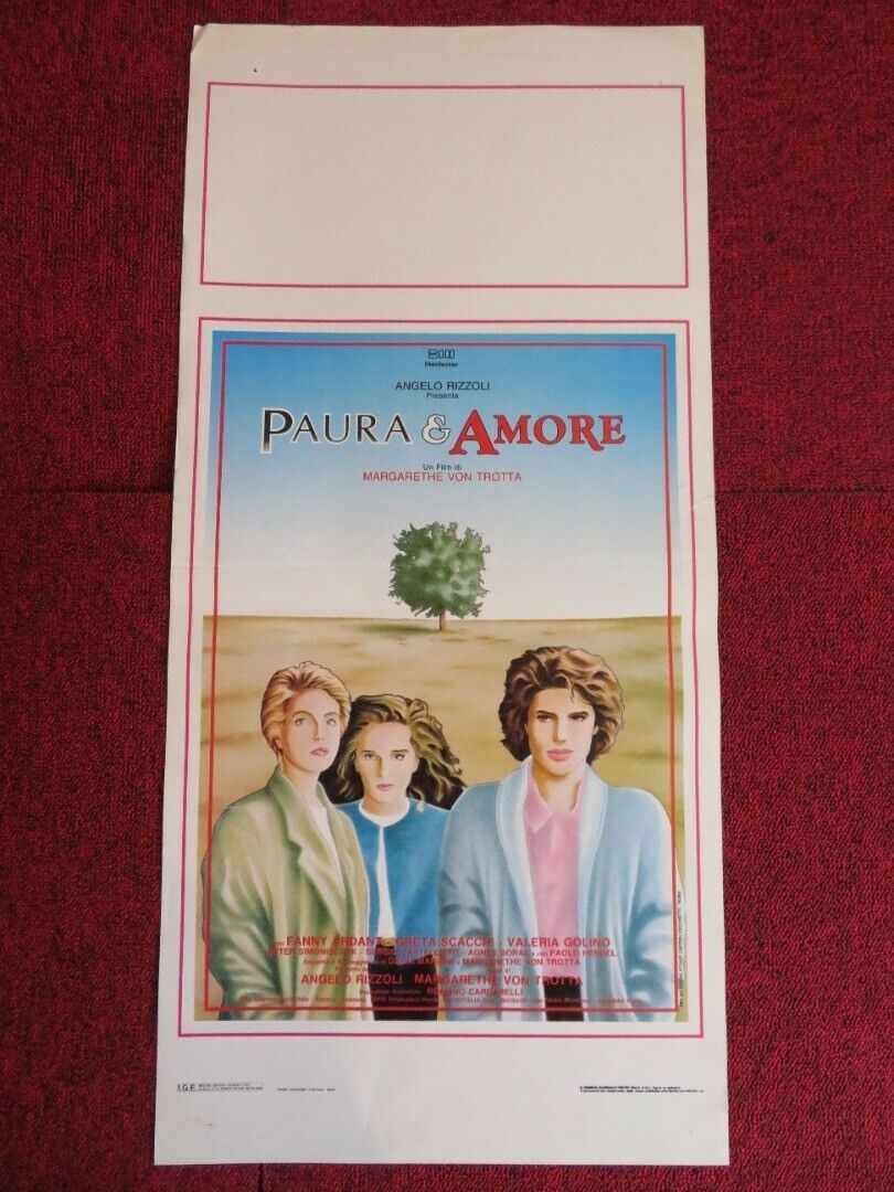 PAURA & AMORE / Three Sisters ITALIAN LOCANDINA (27.5"x13") POSTER F ARDANT '88 Movie posters