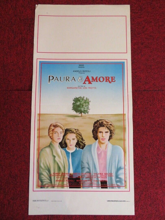 PAURA & AMORE / Three Sisters ITALIAN LOCANDINA (27.5"x13") POSTER F ARDANT '88 Movie posters