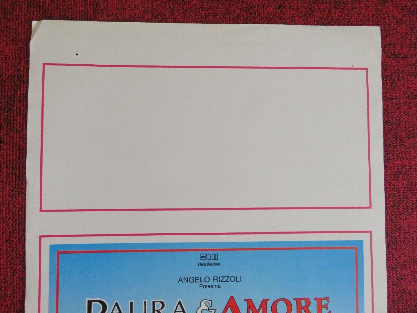 PAURA & AMORE / Three Sisters ITALIAN LOCANDINA (27.5"x13") POSTER F ARDANT '88 Movie posters