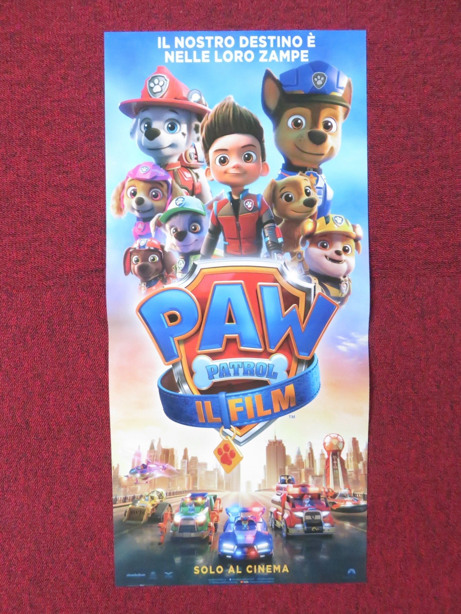 PAW PATROL THE MOVIE ITALIAN LOCANDINA POSTER TYLER PERRY RON PARDO 2021 Rendezvous Cinema Movie posters