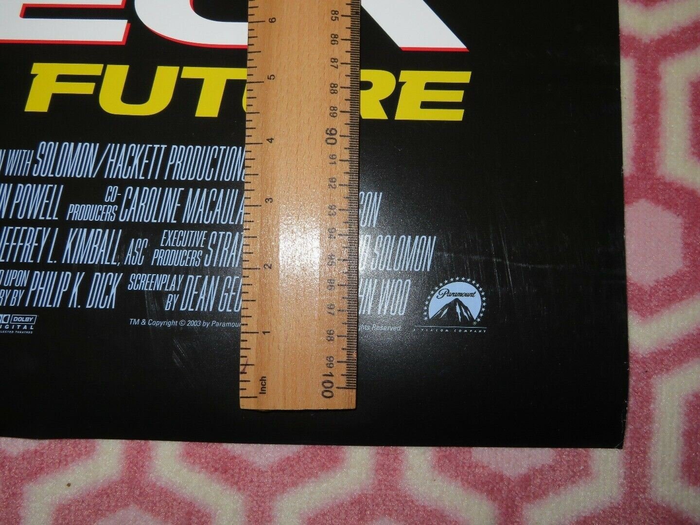 PAY CHECK US ONE SHEET ROLLED POSTER BEN AFFLECT UMA THURMAN 2003 Movie posters