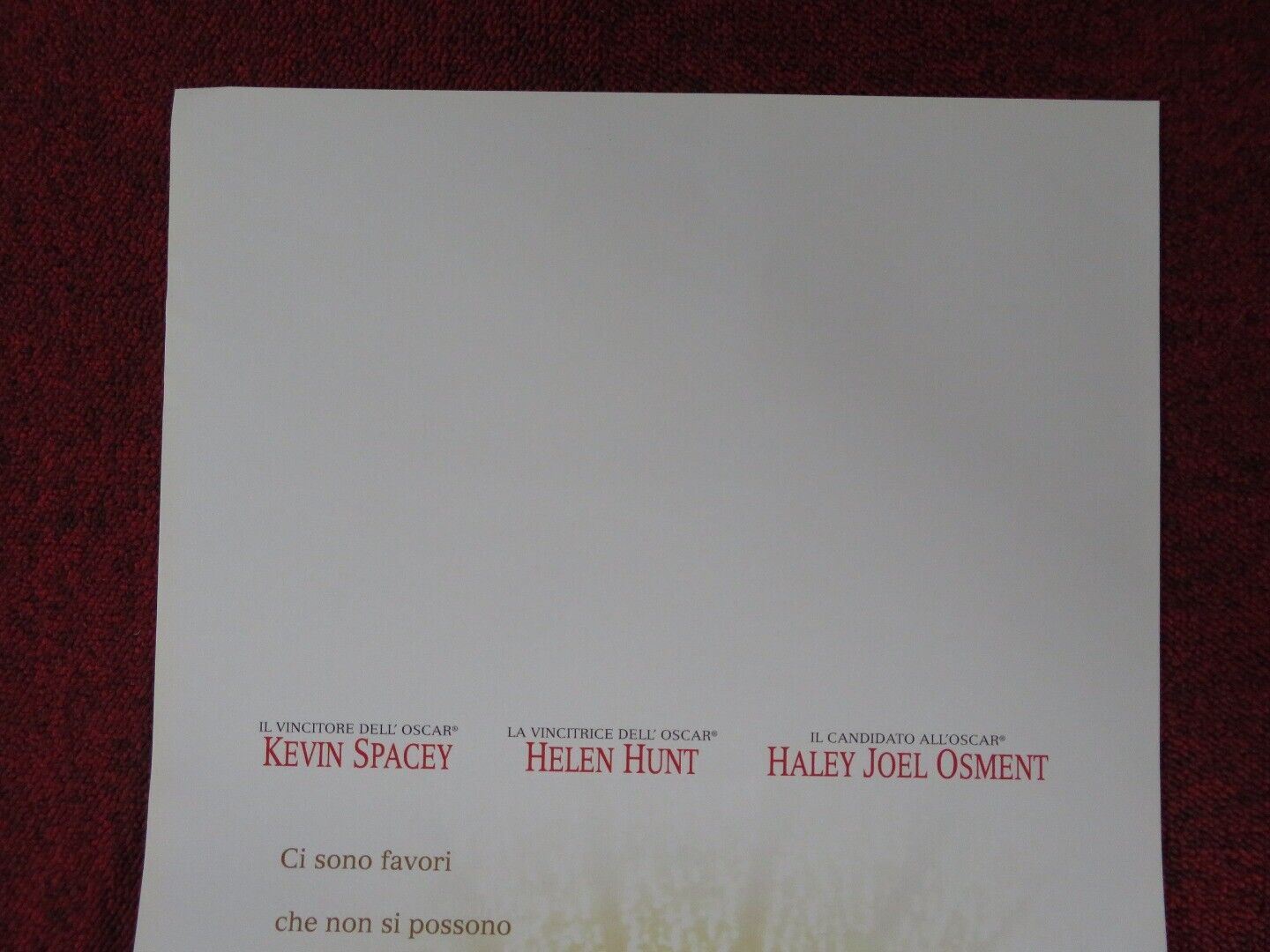 PAY IT FORWARD ITALIAN LOCANDINA (27.5"x13") POSTER KEVIN SPACEY 2000 Movie posters