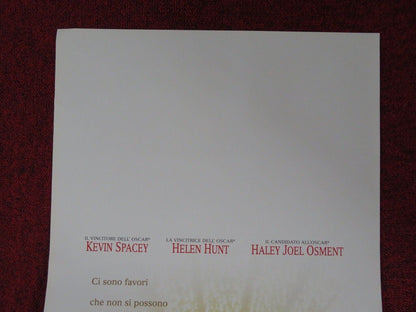 PAY IT FORWARD ITALIAN LOCANDINA (27.5"x13") POSTER KEVIN SPACEY 2000 Movie posters