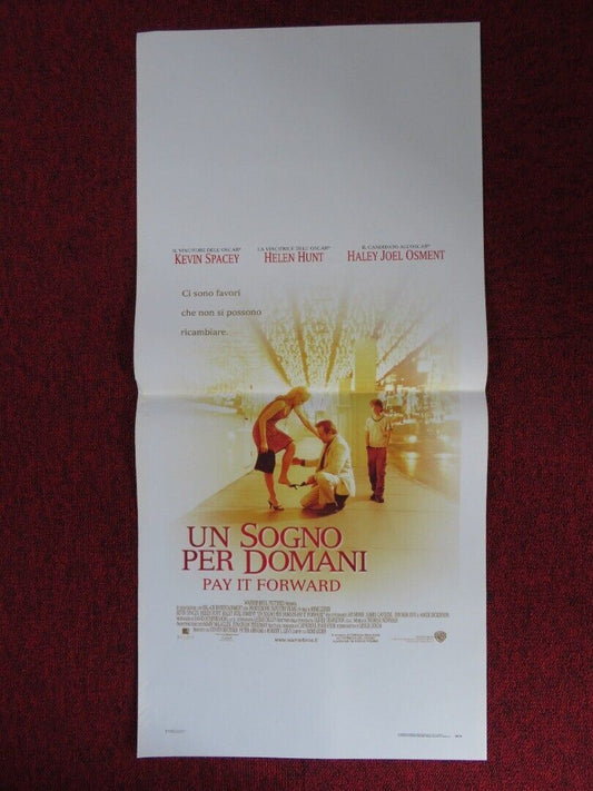 PAY IT FORWARD ITALIAN LOCANDINA (27.5"x13") POSTER KEVIN SPACEY 2000 Movie posters