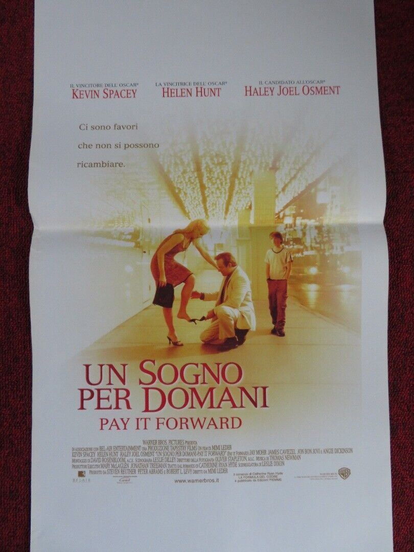 PAY IT FORWARD ITALIAN LOCANDINA (27.5"x13") POSTER KEVIN SPACEY 2000 Movie posters