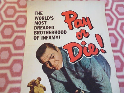 PAY OR DIE! US INSERT (14"x 36") POSTER ERNEST BORGNINE ZOHRA LAMPERT 1960 - Rendezvous Cinema