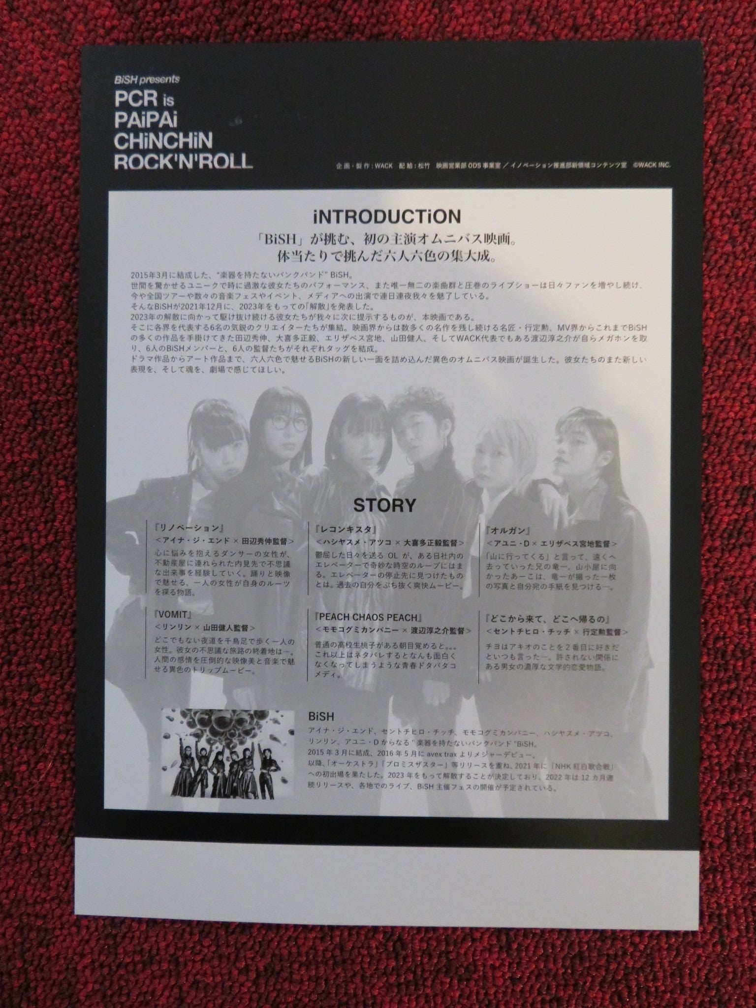 PCR IS PAIPAI CHINCHIN ROCK 'N' ROLL JAPANESE CHIRASHI (B5) POSTER LING 2022 Rendezvous Cinema Movie posters